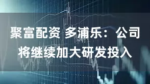 聚富配资 多浦乐：公司将继续加大研发投入